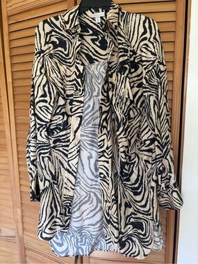100% Silk Topshop Button-Down Shirt
